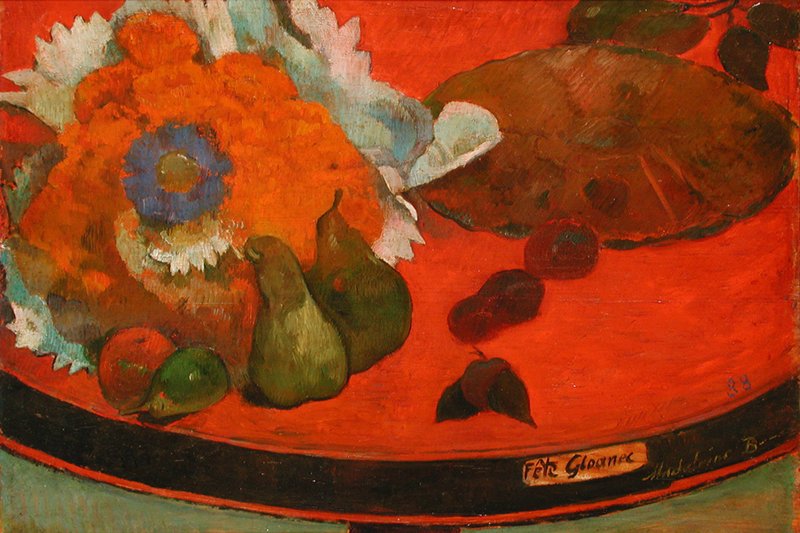Les peintres de Pont-Aven, autour de Gauguin : GAUGUIN Paul Fête Gloanec Huile sur bois 1888 38x53 cm Orléans, Musée des Beaux-Arts